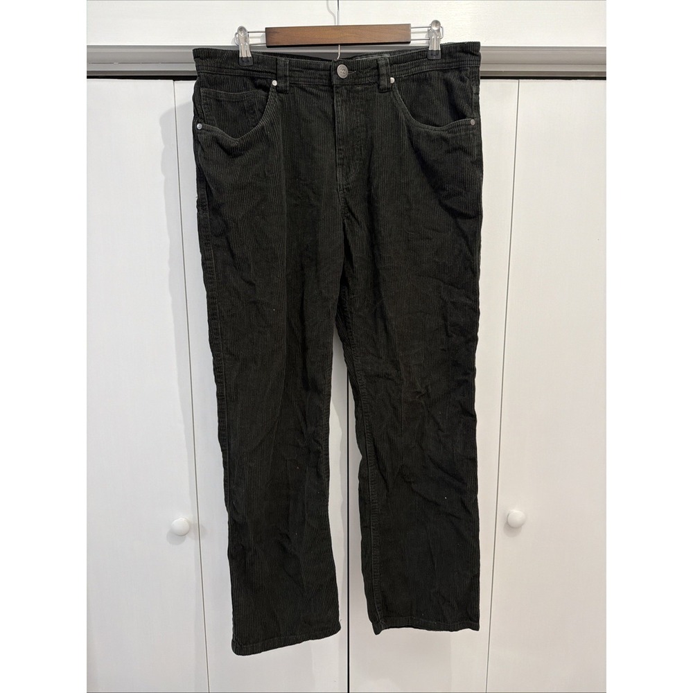 RETRO Billabong CORDUROY Pants Men's Sz 34, Measure 36x30 Skater/Grunge ~ BLACK